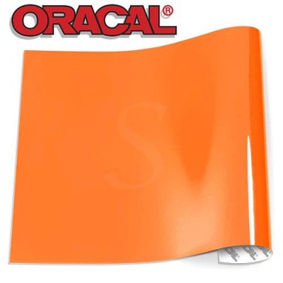 Oracal 651 Glossy Vinyl Sheets - Light Orange   